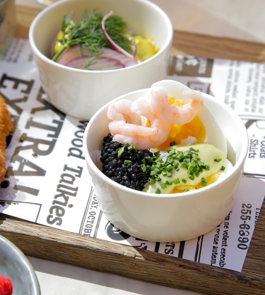 Frokostplatte med 7 anretninger