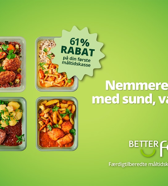 BetterFeast: Færdigtilberedte måltidskasser - lavet af kokke  