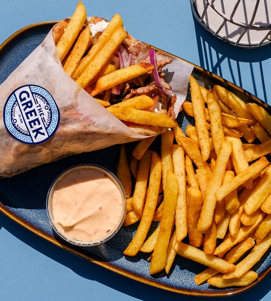 Gyros hos The Greek på Godthåbsvej