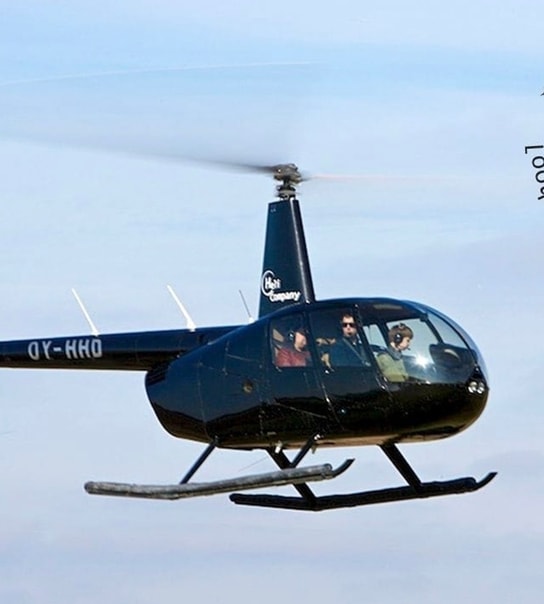 Helikoptertur over Danmark