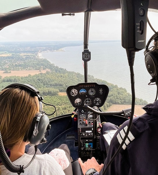 Helikoptertur over Danmark