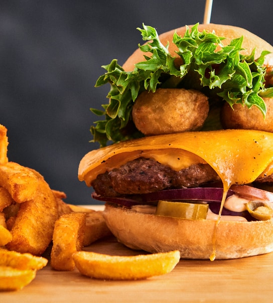 ½ pris på menu hos Burger Maniac