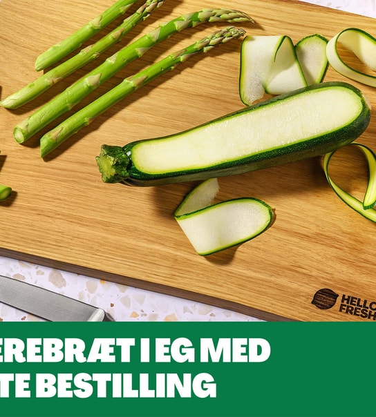 Spar op til 849,- på HelloFresh + Eksklusivt Skærebræt for 0 kr.