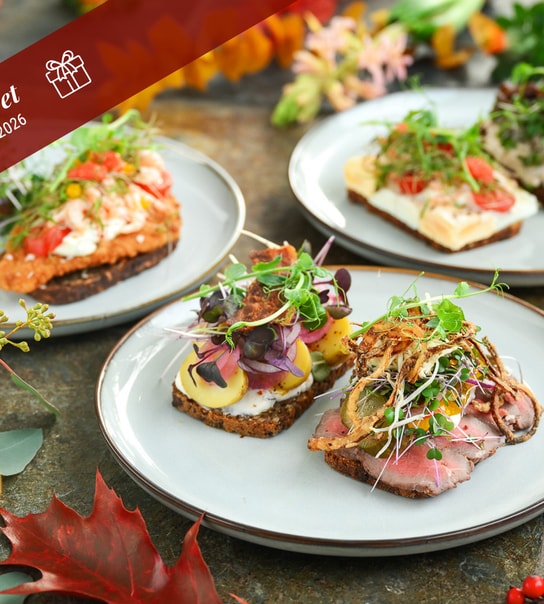 2 Valgfri Smørrebrød + Sødt Hos Florie