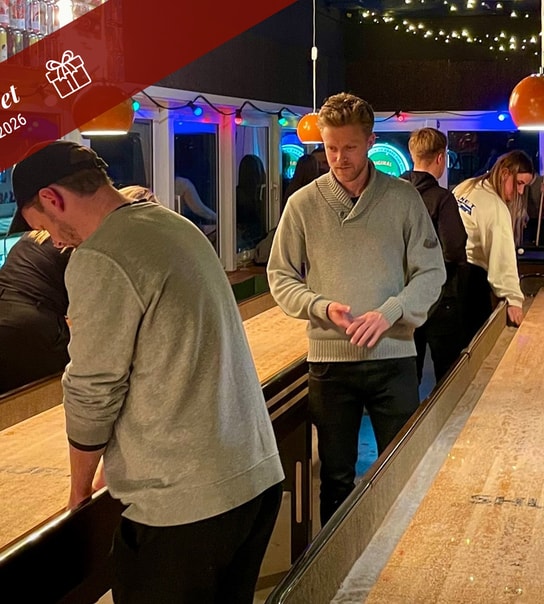 Shuffleboard + Valgfri Øl/Vin & Snacks