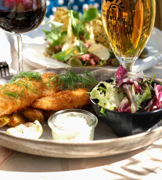 Fish n` Chips / Tartar på Café Nöah