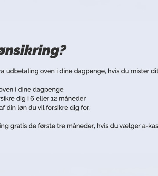 Gratis lønsikring i 3 første mdr. ved køb af A-kasse  - Krifa