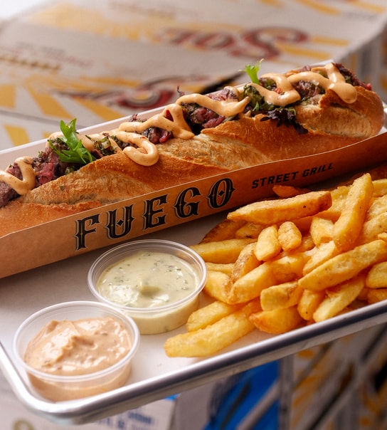 Pepito Sandwich Combo @ Fuego  - Eksplosiv Kombi af Kød, Chimichurri & Chipotle