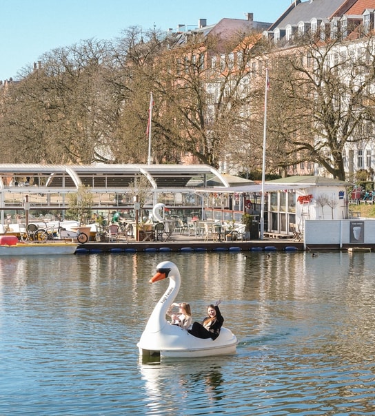 Nyd Sommervejret i en Svanebåd