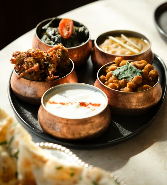 Indisk Thali Menu hos Namaste