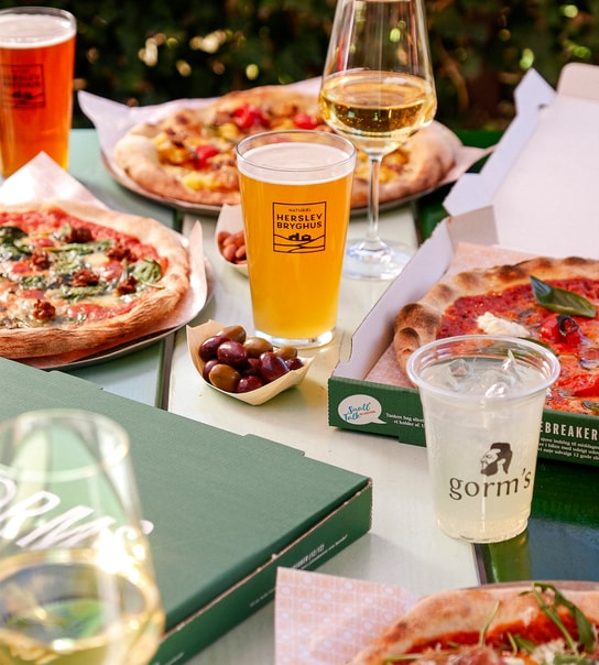 Valgfri surdejspizza til frokost hos @GORMs i Tivoli Food Hall