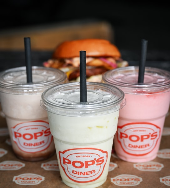 Valgfri Burger + Milkshake @ Pops Diner - Byens Bedste Burger under Buen