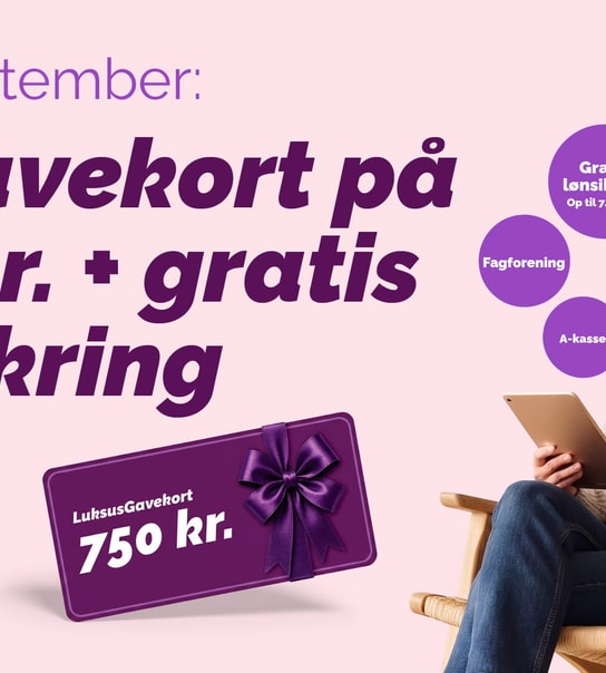 Gratis lønsikring og gavekort på 750,-