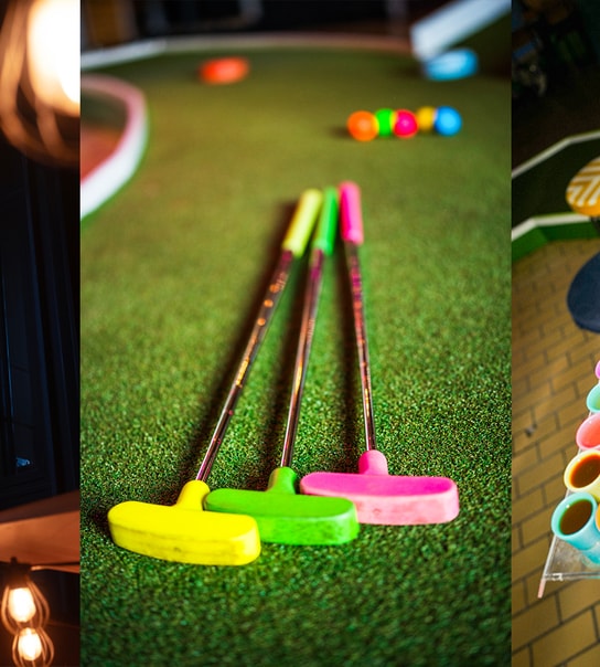 NYHED: Minigolf + 2 valgfrie drikkevarer hos Camping Aaen 