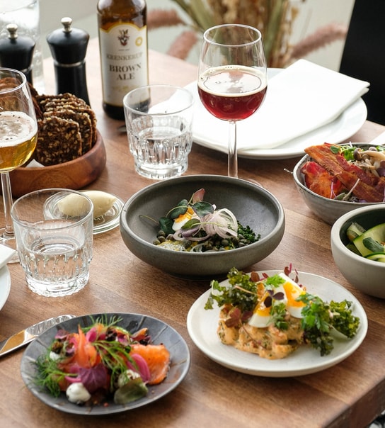 5-retters Gourmetfrokost hos Restaurant Charlottenlund Fort.