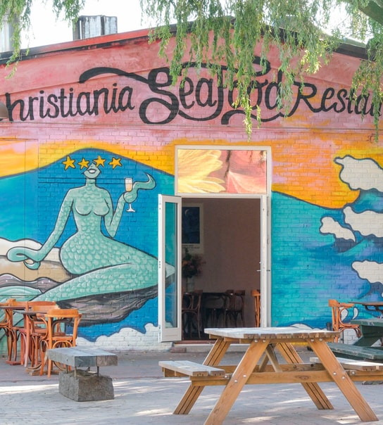 Fish & Chips/Moules Frites + Fadøl - Christiania Seafood