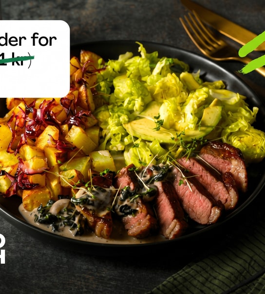 Spar op til 759 Kr. på 5 måltidskasser fra HelloFresh!