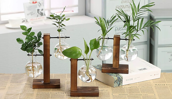 NYHED: Vase i træ og glas