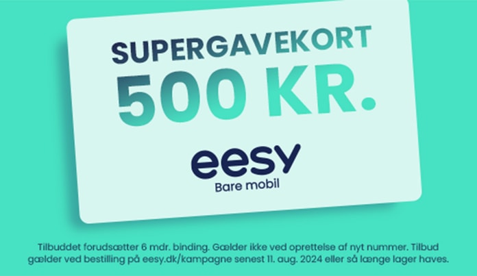 Skift mobilabonnement - og få 500 kr. Supergavekort! 