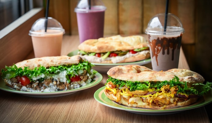 Valgfri sandwich + smoothie/shake