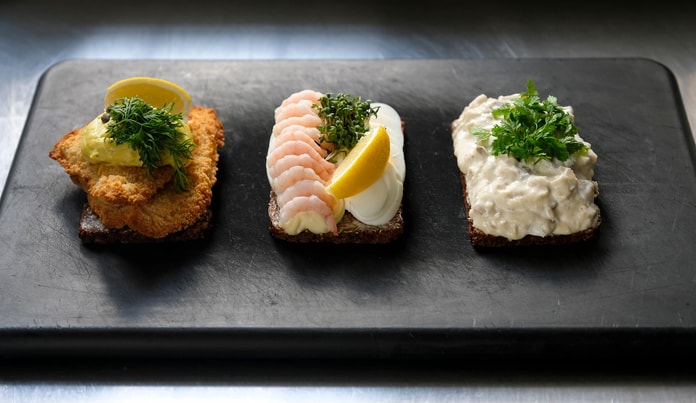 3 stk. Valgfri smørrebrød hos The Sandwich Company