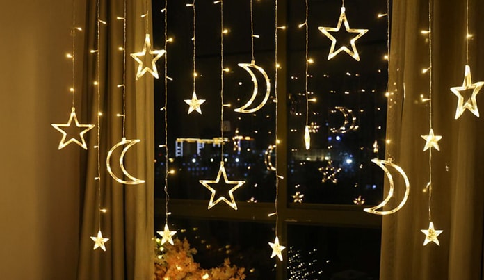 Lyskæder - Måne & Stjerner