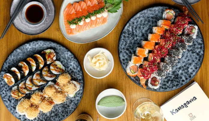 Sushi-menuer - Kanagawa Vesterbro