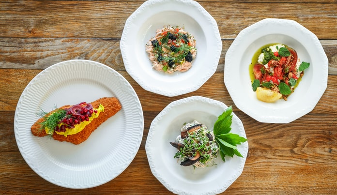 4-retters frokostmenu på Strandmøllekroen i Klampenborg 